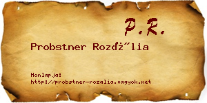 Probstner Rozália névjegykártya