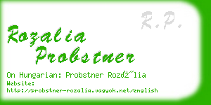 rozalia probstner business card